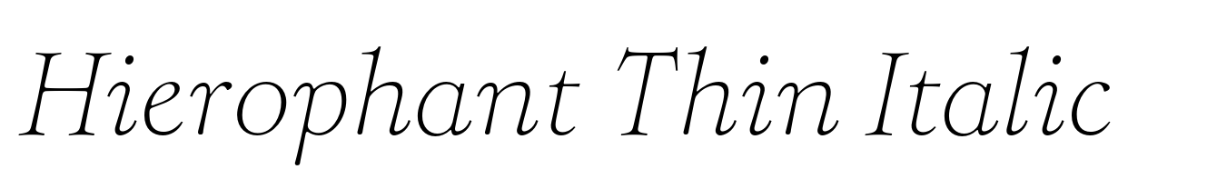 Hierophant Thin Italic